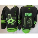 Men's Dallas Stars #14 Jamie Benn Black Alternate Authentic Jersey