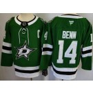 Men's Dallas Stars #14 Jamie Benn Green Authentic Jersey