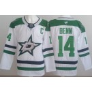 Men's Dallas Stars #14 Jamie Benn White Authentic Jersey