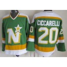 Men's Dallas Stars #20 Dino Ciccarelli Green Throwback Jersey