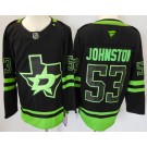 Men's Dallas Stars #53 Wyatt Johnston Black Alternate Authentic Jersey