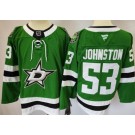 Men's Dallas Stars #53 Wyatt Johnston Green Authentic Jersey