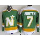Men's Dallas Stars #7 Neal Broten Green Throwback Jersey