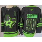 Men's Dallas Stars #91 Tyler Seguin Black Alternate Authentic Jersey