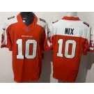 Men's Denver Broncos #10 Bo Nix Limited Orange Thanksgiving Fashion FUSE Vapor Jersey