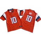 Men's Denver Broncos #10 Bo Nix Limited Orange FUSE Vapor Jersey