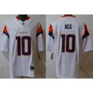 Men's Denver Broncos #10 Bo Nix Limited White FUSE Vapor Jersey
