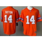 Men's Denver Broncos #14 Courtland Sutton Limited Orange Throwback Vapor Jersey
