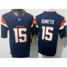 Men's Denver Broncos #15 Nik Bonitto Limited Navy FUSE Vapor Jersey