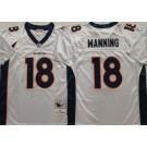 Men's Denver Broncos #18 Peyton Manning White 2015 Throwback Jersey