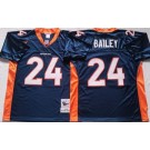 Men's Denver Broncos #24 Champ Bailey Navy Throwback Jersey