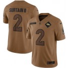 Men's Denver Broncos #2 Patrick Surtain II Limited Brown 2023 Salute To Service Jersey