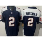 Men's Denver Broncos #2 Patrick Surtain II Limited Navy Thanksgiving Fashion FUSE Vapor Jersey