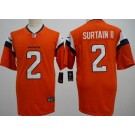 Men's Denver Broncos #2 Patrick Surtain II Limited Orange 2024 Vapor Jersey