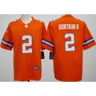 Men's Denver Broncos #2 Patrick Surtain II Limited Orange Throwback Vapor Jersey