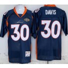 Men's Denver Broncos #30 Terrell Davis Navy 1997 XXXII Super Bowl Throwback Jersey