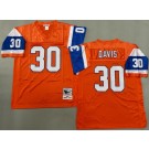 Men's Denver Broncos #30 Terrell Davis Orange 1997 Throwback Jersey