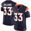 Men's Denver Broncos #33 Javonte Williams Limited Navy 2024 FUSE Vapor Jersey
