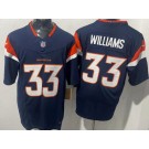 Men's Denver Broncos #33 Javonte Williams Limited Navy FUSE Vapor Jersey