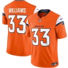 Men's Denver Broncos #33 Javonte Williams Limited Orange 2024 FUSE Vapor Jersey