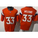 Men's Denver Broncos #33 Javonte Williams Limited Orange FUSE Vapor Jersey
