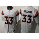 Men's Denver Broncos #33 Javonte Williams Limited White FUSE Vapor Jersey