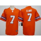 Men's Denver Broncos #7 John Elway Limited Orange Throwback Vapor Jersey