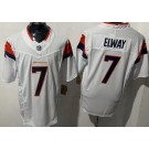 Men's Denver Broncos #7 John Elway Limited White FUSE Vapor Jersey