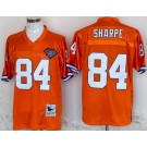 Men's Denver Broncos #84 Shannon Sharpe Orange 75th 1994 Throwback Jersey