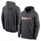 Men's Denver Broncos Anthracite Prime Logo Name Split Pullover Hoodie
