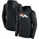 Men's Denver Broncos Black 2021 Crucial Catch Therma Pullover Hoodie
