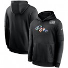 Men's Denver Broncos Black Crucial Catch Sideline Performance Pullover Hoodie