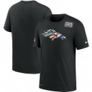 Men's Denver Broncos Black Crucial Catch Sideline Performance T Shirt 420