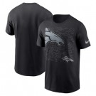 Men's Denver Broncos Black RFLCTV T Shirt