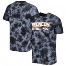 Men's Denver Broncos Black Resolution Tie Dye Raglan T Shirt