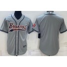 Men's Denver Broncos Blank Gray Baseball Jersey