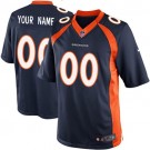 Men's Denver Broncos Customized Game Blue Jersey