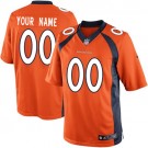 Men's Denver Broncos Customized Game Orange Jersey