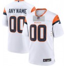 Men's Denver Broncos Customized Limited White Vapor Jersey