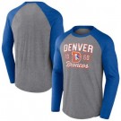 Men's Denver Broncos Gray 1960 Tri Blend Raglan Athletic Long Sleeve T Shirt