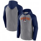 Men's Denver Broncos Gray By Design Raglan Pullover Hoodie