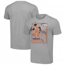 Men's Denver Broncos Gray Graphic Shield Logo T Shirt