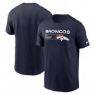 Men's Denver Broncos Navy Division Essential T Shirt