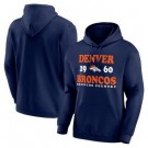 Men's Denver Broncos Navy Fierce Competitor Pullover Hoodie