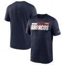 Men's Denver Broncos Navy Sideline Impact Legend Performance T Shirt 506