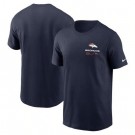 Men's Denver Broncos Navy Sideline Infograph Lockup Performance T Shirt