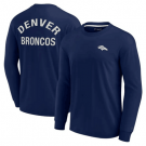 Men's Denver Broncos Navy Super Soft Long Sleeve T Shirt