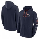 Men's Denver Broncos Navy Surrey Full Zip Hoodie