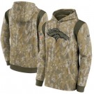 Men's Denver Broncos Olive 2021 Salute To Service Therma Performance Pullover Hoodie