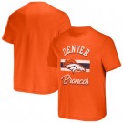 Men's Denver Broncos Orange NFL x Darius Rucker Collection Stripe T Shirt
